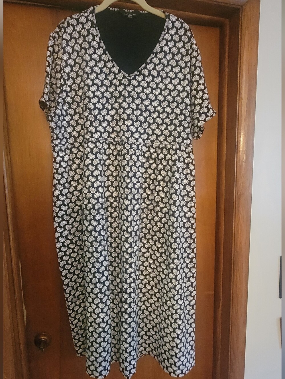 Land's End Navy And White Tshirt Dress Shell Size 2X